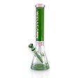 Wellcann | 16" Heavy-Duty 7MM Beaker Water Pipe – Extra Thick Base-Green Glass Bong Super Supplys Inc