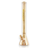 Fortune | 24" Electroplated 7MM Beaker Water Pipe Glass Bong Fortune Gold Chrome