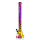 Fortune | 24" Electroplated 7MM Beaker Water Pipe Glass Bong Fortune Purple Iridescent