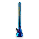Fortune | 24" Electroplated 7MM Beaker Water Pipe Glass Bong Fortune Electric Blue