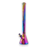 Fortune | 24" Electroplated 7MM Beaker Water Pipe Glass Bong Fortune Rainbow