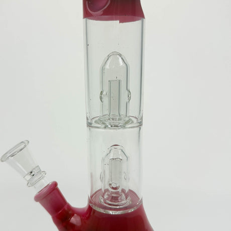 12" Dual Percolator Glass Bong – Assorted Colors Glass Bong RMG WHOLESALE