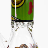 14" 7mm Glass Bong With Abstract Art Design Glass Bong 777 Smoke