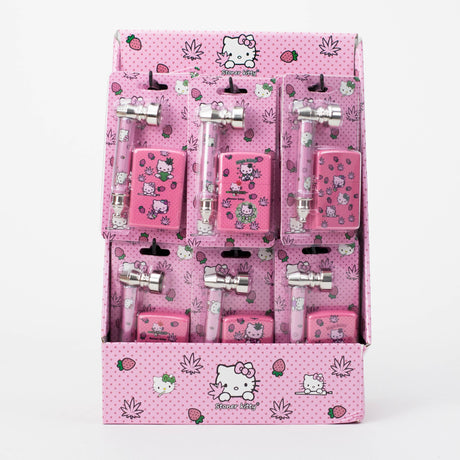 Metal Pipe & Zippo-Style Lighter Gift Set With Display Shelf – Box of 24 Bundle 777 Smoke Kitty