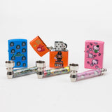 Metal Pipe & Zippo-Style Lighter Gift Set With Display Shelf – Box of 24 Bundle 777 Smoke