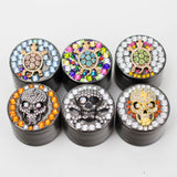 Genie | 4-Part 50mm 3D Grinder with Cubic Zirconia – Box of 6 [GR50] Regular Grinder BB Canada Design C