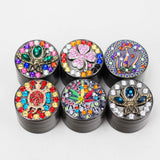 Genie | 4-Part 50mm 3D Grinder with Cubic Zirconia – Box of 6 [GR50] Regular Grinder BB Canada Design E