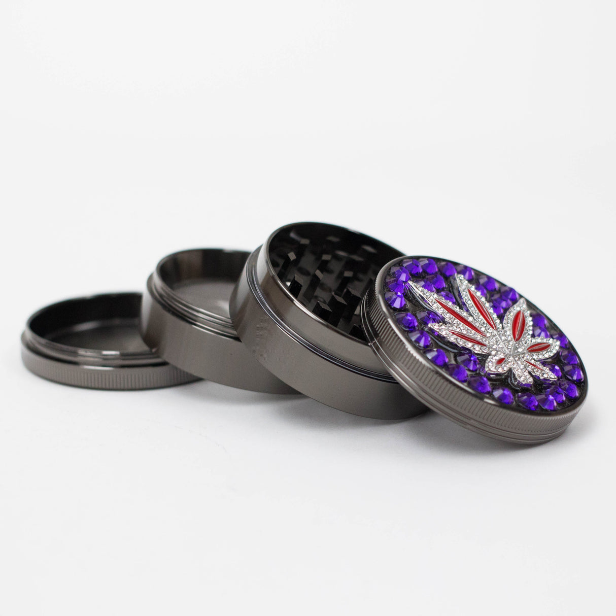 Genie | 4-Part 63mm 3D Decorative Grinder with rhinestones – Box of 6 [GR63] Regular Grinder BB Canada