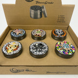 Genie | 4-Part 63mm 3D Decorative Grinder with rhinestones – Box of 6 [GR63] Regular Grinder BB Canada