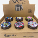 Genie | 4-Part 50mm 3D Grinder with Cubic Zirconia – Box of 6 [GR50] Regular Grinder BB Canada