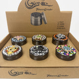 Genie | 4-Part 50mm 3D Grinder with Cubic Zirconia – Box of 6 [GR50] Regular Grinder BB Canada