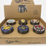 Genie | 4-Part 50mm 3D Grinder with Cubic Zirconia – Box of 6 [GR50] Regular Grinder BB Canada