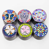 Genie | 4-Part 50mm 3D Grinder with Cubic Zirconia – Box of 6 [GR50] Regular Grinder BB Canada Design A
