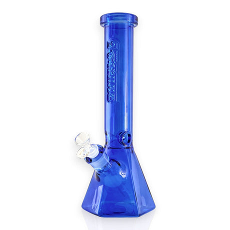 Fortune | 14" Hexagon Base Beaker Bong Glass Bong Fortune Blue