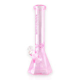 Fortune | 14" Hexagon Base Beaker Bong Glass Bong Fortune Pink