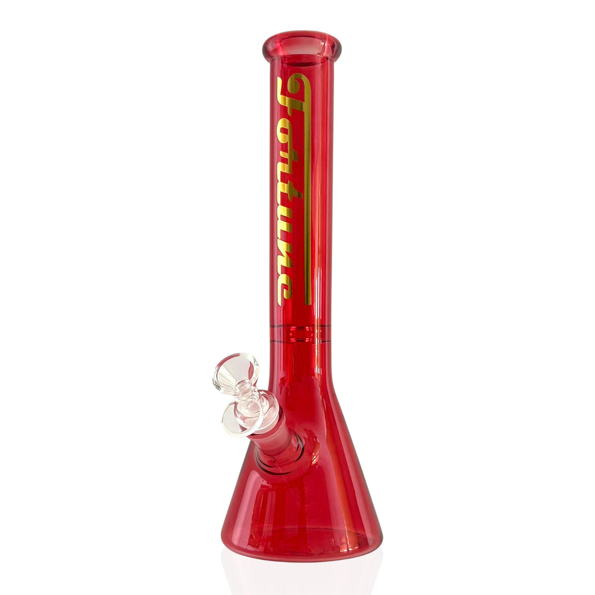 Fortune | Prism 12" Colored Beaker Bong Glass Bong Fortune Red
