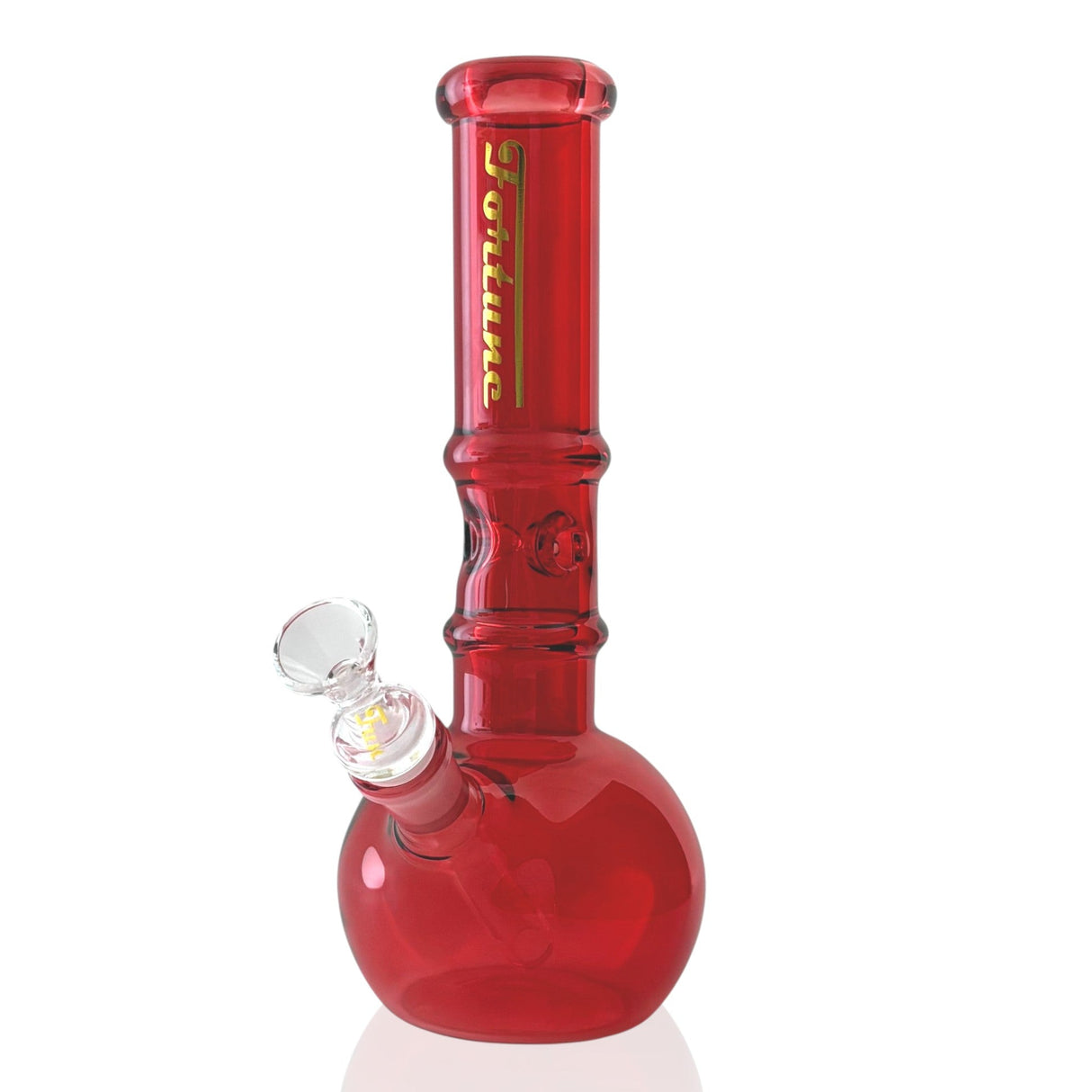 Fortune | Crystal Sphere Beaker – 10" 5MM Premium Glass Bong Glass Bong Fortune Red