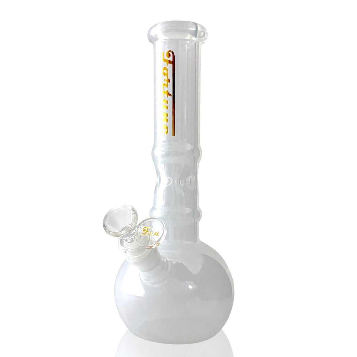 Fortune | Crystal Sphere Beaker – 10" 5MM Premium Glass Bong Glass Bong Fortune White
