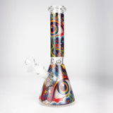 10″ Eyes Design Glass Beaker Water Pipe Glass Bong 777 Smoke Design1