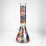 10″ Eyes Design Glass Beaker Water Pipe Glass Bong 777 Smoke