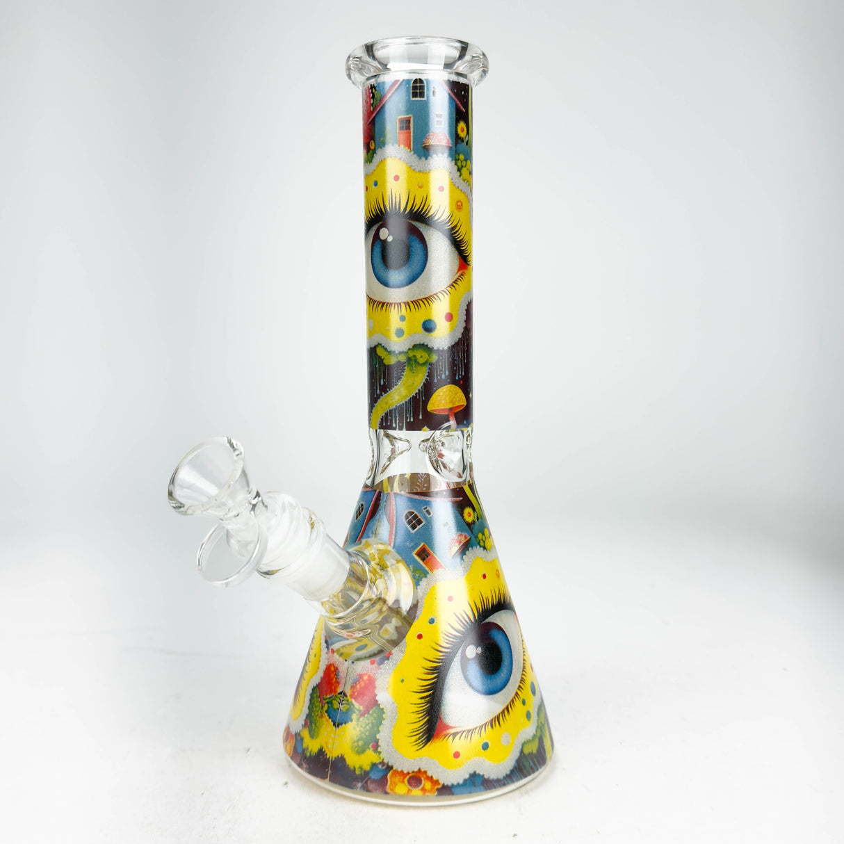 10″ Eyes Design Glass Beaker Water Pipe Glass Bong 777 Smoke Design2