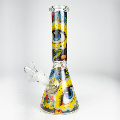 10″ Eyes Design Glass Beaker Water Pipe Glass Bong 777 Smoke Design2