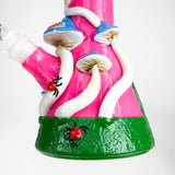 10" 3D Mushroom Design Glass Beaker Bong