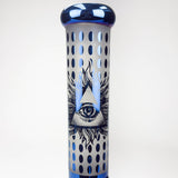 14" Eye Design Glass Bong – 7mm Thick with Ice Catcher Glass Bong 777 Smoke