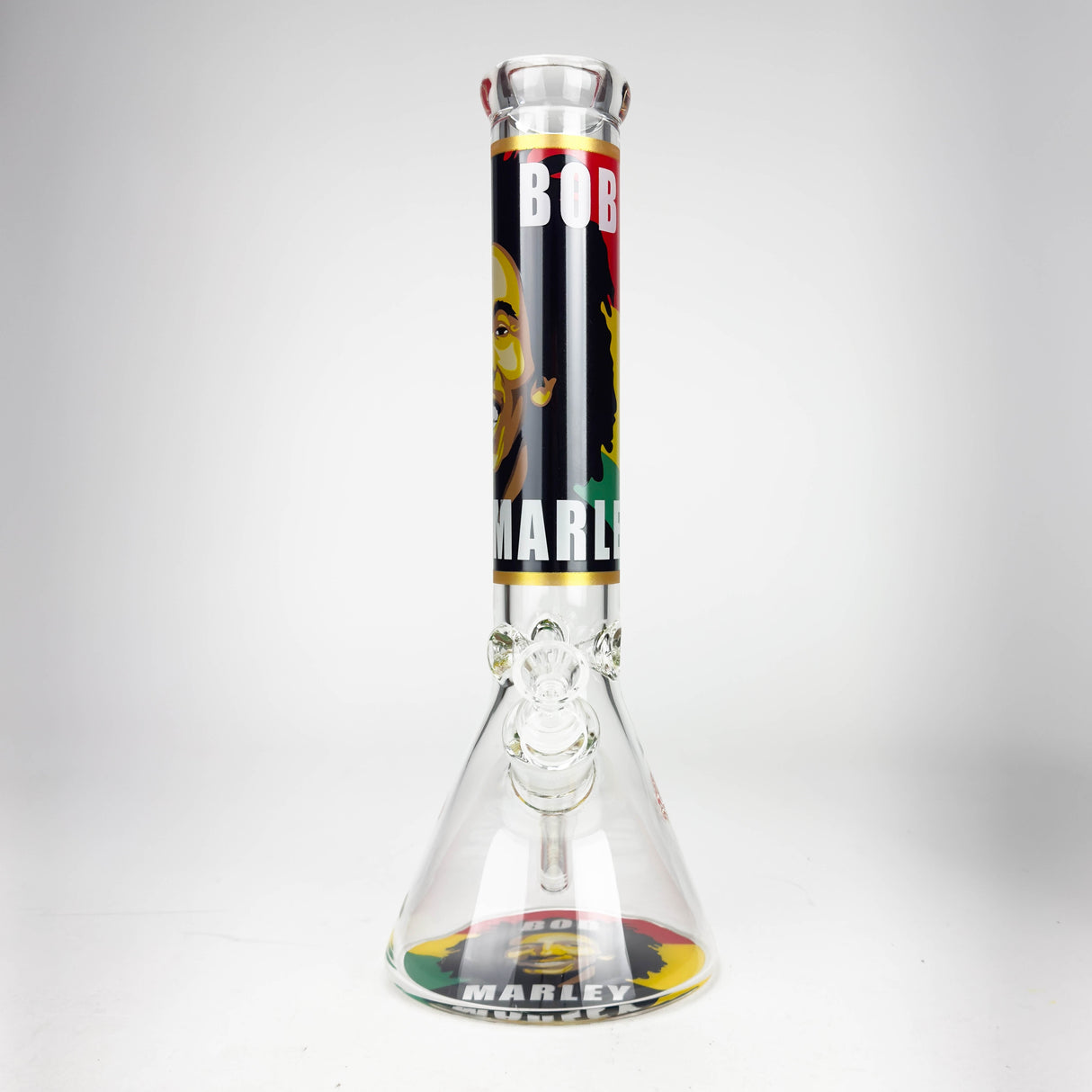 14" BM Design Glass Bong – 7mm Thick with Ice Catcher Glass Bong 777 Smoke Design1