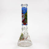 14" Holiday Series 7mm Thick Glass Water Bong – Glow in the Dark Glass Bong LEHIGH WHOLESALE KRAZY SANTA SPARROW