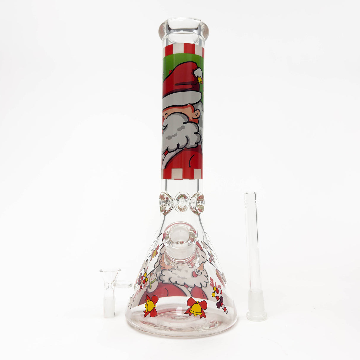 14" Holiday Series 7mm Thick Glass Water Bong – Glow in the Dark Glass Bong LEHIGH WHOLESALE