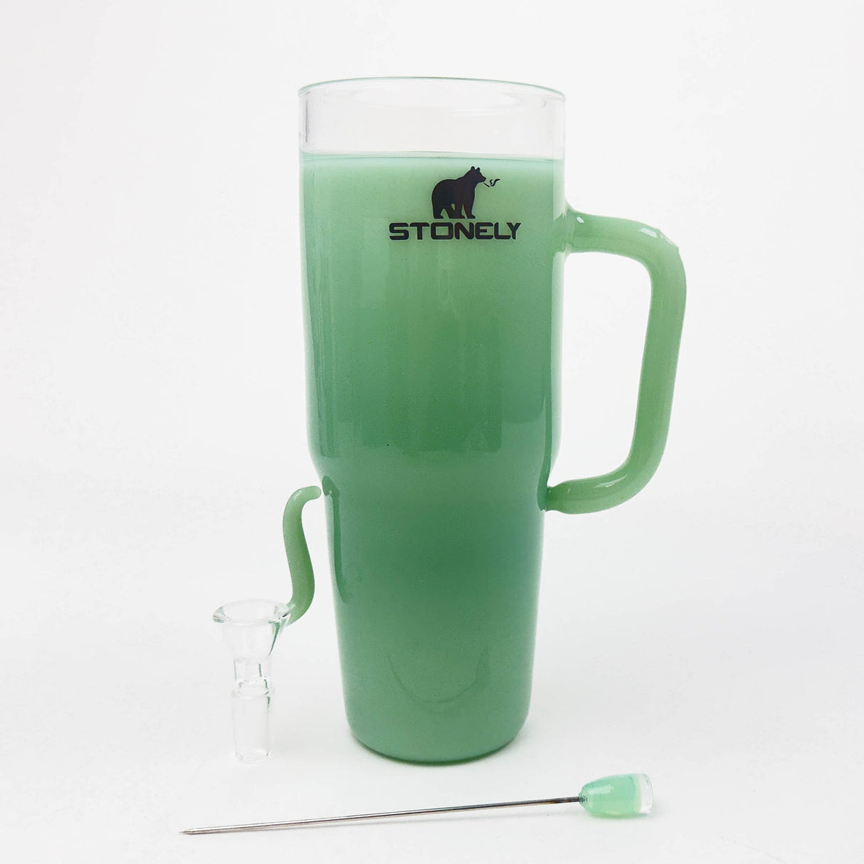 Pulsar | 8.5" Stonely Cup Water Pipe – Unique Insulated Cup Design Glass Bong Smoking Cat Distribution