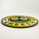 Cheech | 8" Golden Colour Round Dab Mat Tray Smoking Cat Distribution