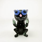 Cheech | 3.5" Black Cat Attack Hand Pipe [PIPE-169] Glass Pipe Smoking Cat Distribution