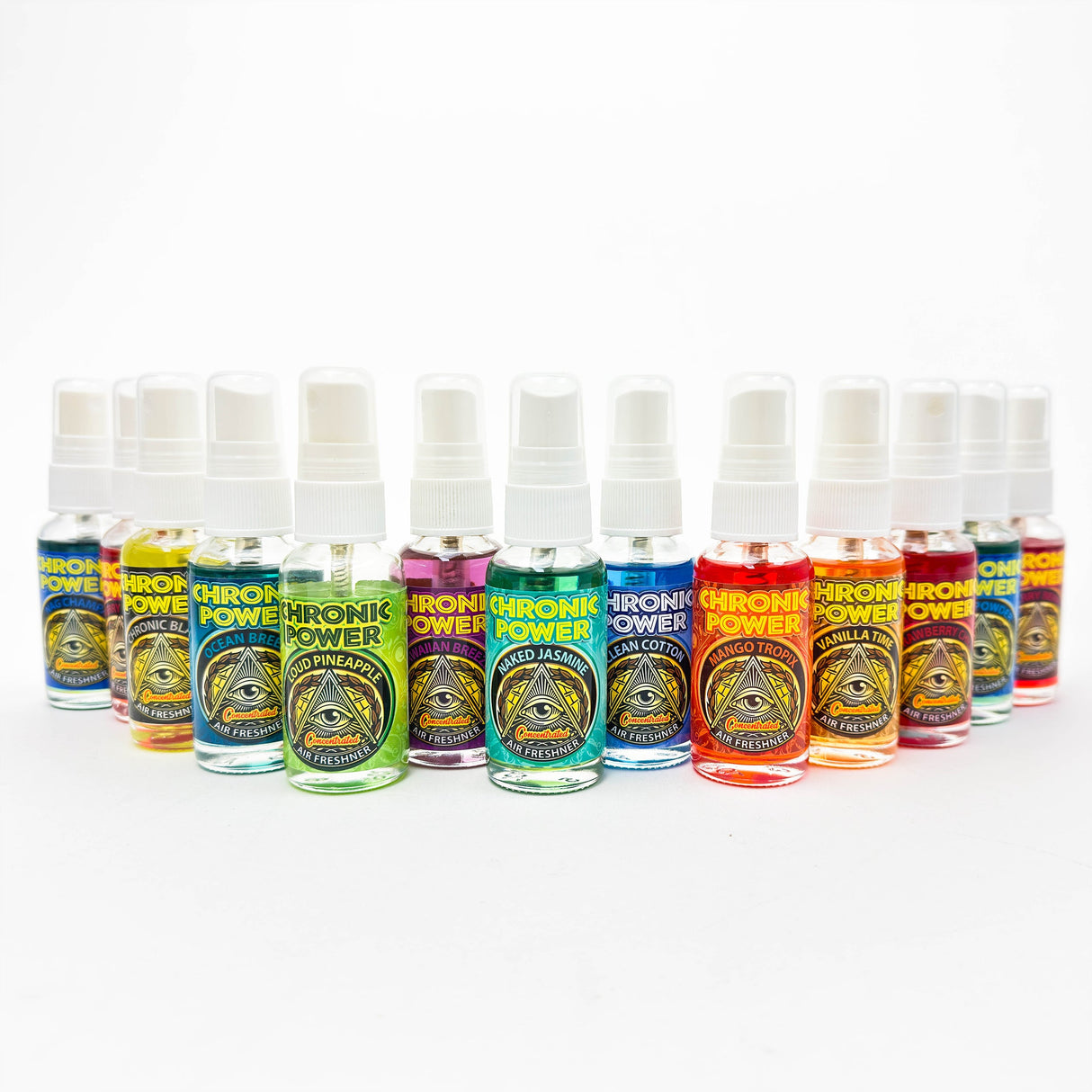 CHRONIC POWER AIR FRESHENER – Box of 20 | Long-Lasting, Concentrated Oil-Based Scents Odour Eliminator Spray LEHIGH WHOLESALE