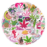 50pcs Assorted Cannabis Design Stickers Gadget Every Weekend Option S