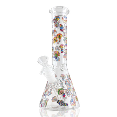 10" Psychedelic Shroomscape Beaker Bong – 4mm Thick Glass Glass Bong Super Supplys Inc Design A