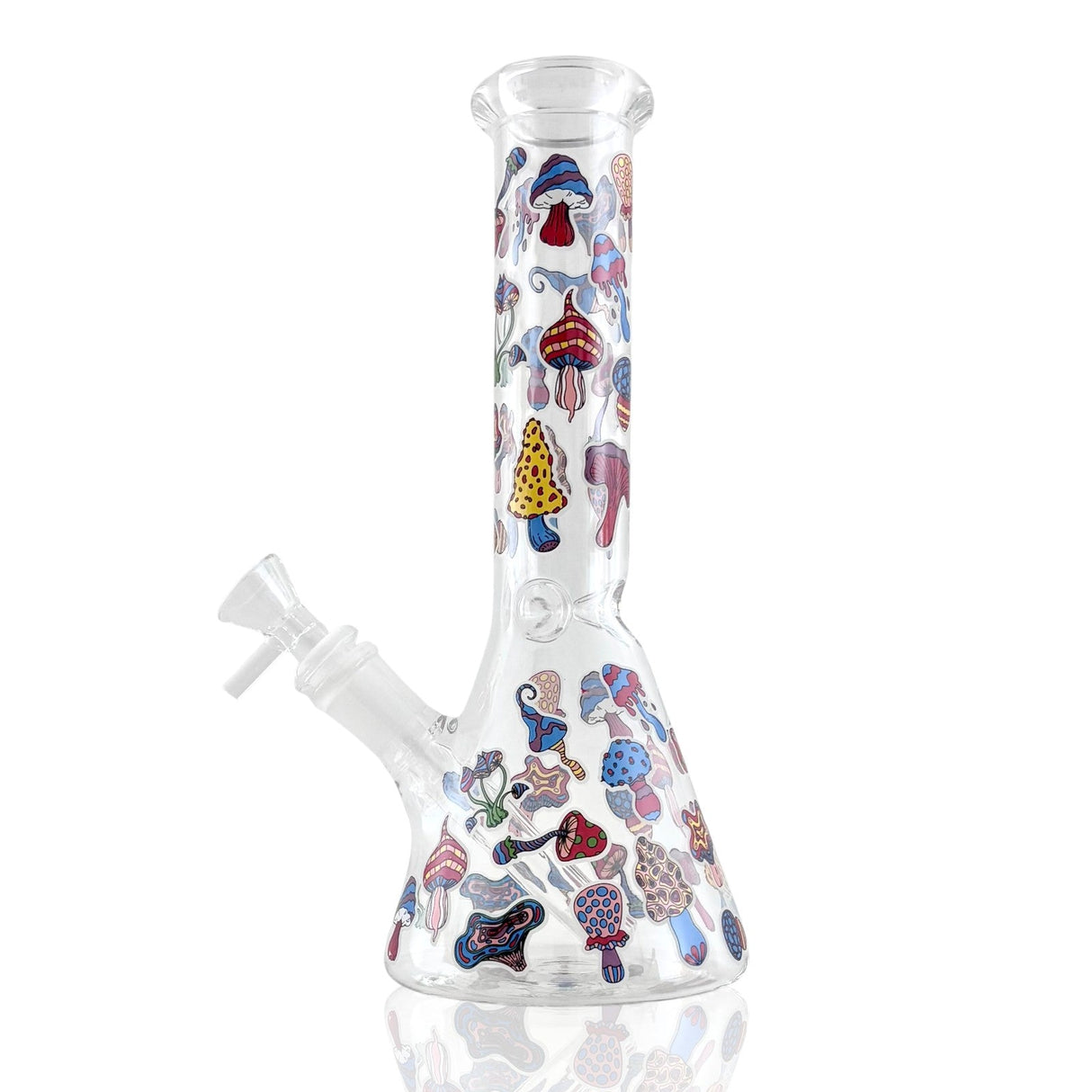 10" Psychedelic Shroomscape Beaker Bong – 4mm Thick Glass Glass Bong Super Supplys Inc