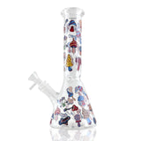 10" Psychedelic Shroomscape Beaker Bong – 4mm Thick Glass Glass Bong Super Supplys Inc