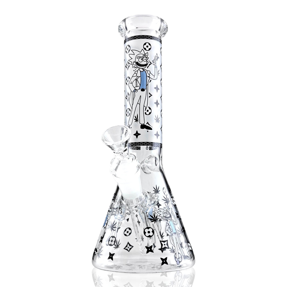 10" Animated Art Beaker Bong Series – 4mm Thick Glass Glass Bong Super Supplys Inc Black