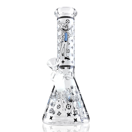 10" Animated Art Beaker Bong Series – 4mm Thick Glass Glass Bong Super Supplys Inc Black