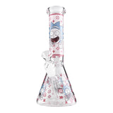 10" Animated Art Beaker Bong Series – 4mm Thick Glass Glass Bong Super Supplys Inc Red