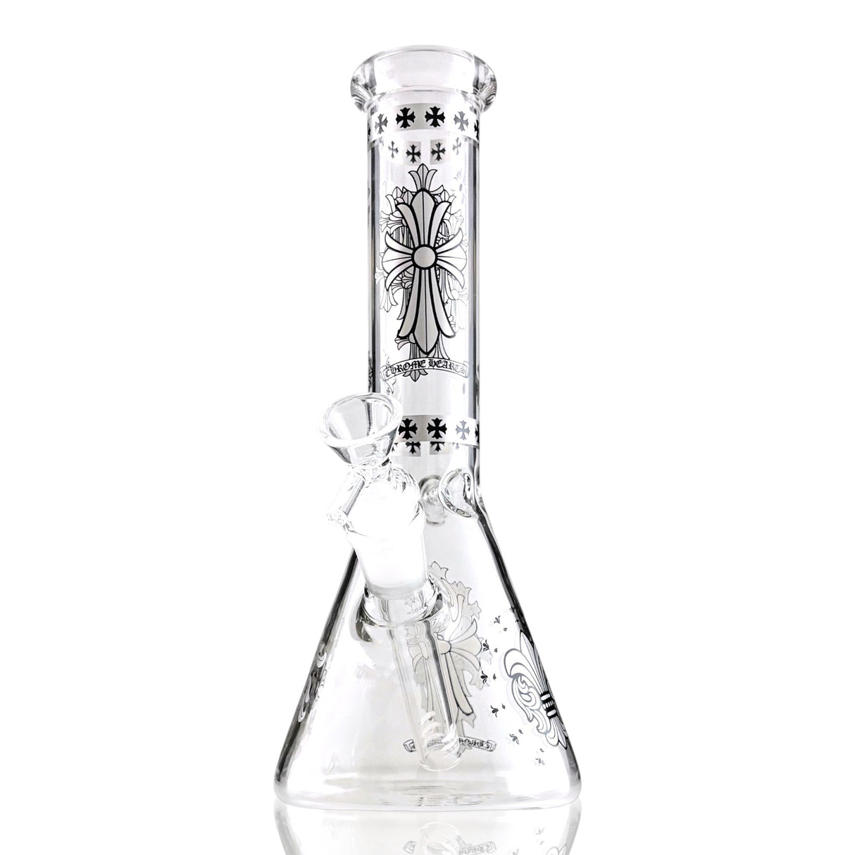 10" Gothic Cross Beaker Bong Series – 4mm Thick Glass Glass Bong Super Supplys Inc
