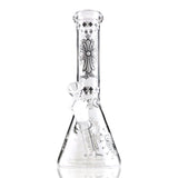 10" Gothic Cross Beaker Bong Series – 4mm Thick Glass Glass Bong Super Supplys Inc