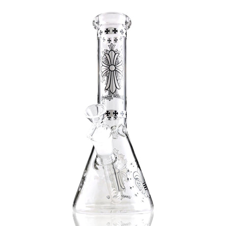 10" Gothic Cross Beaker Bong Series – 4mm Thick Glass Glass Bong Super Supplys Inc