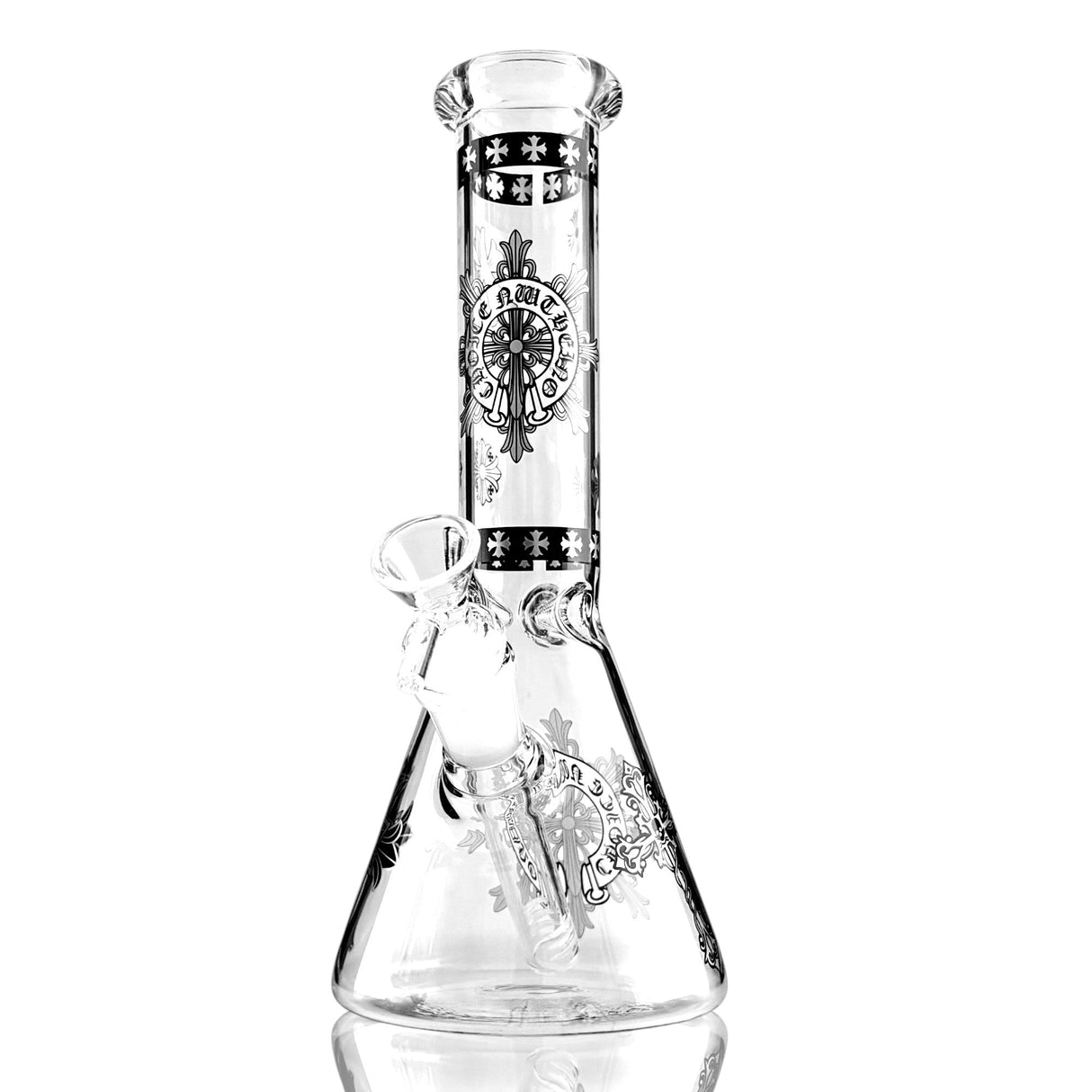 10" Gothic Cross Beaker Bong Series – 4mm Thick Glass Glass Bong Super Supplys Inc