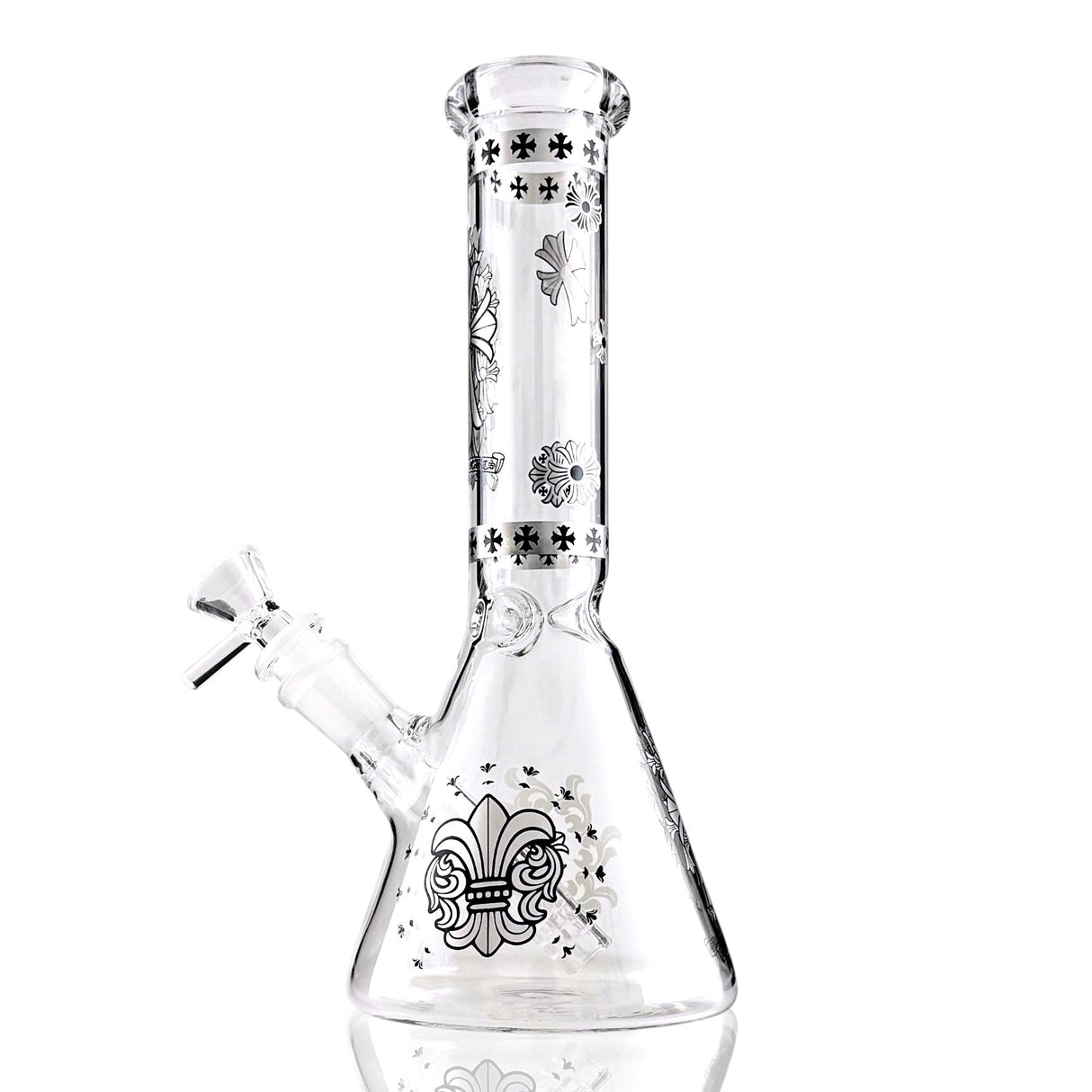 10" Gothic Cross Beaker Bong Series – 4mm Thick Glass Glass Bong Super Supplys Inc