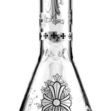 10" Gothic Cross Beaker Bong Series – 4mm Thick Glass Glass Bong Super Supplys Inc
