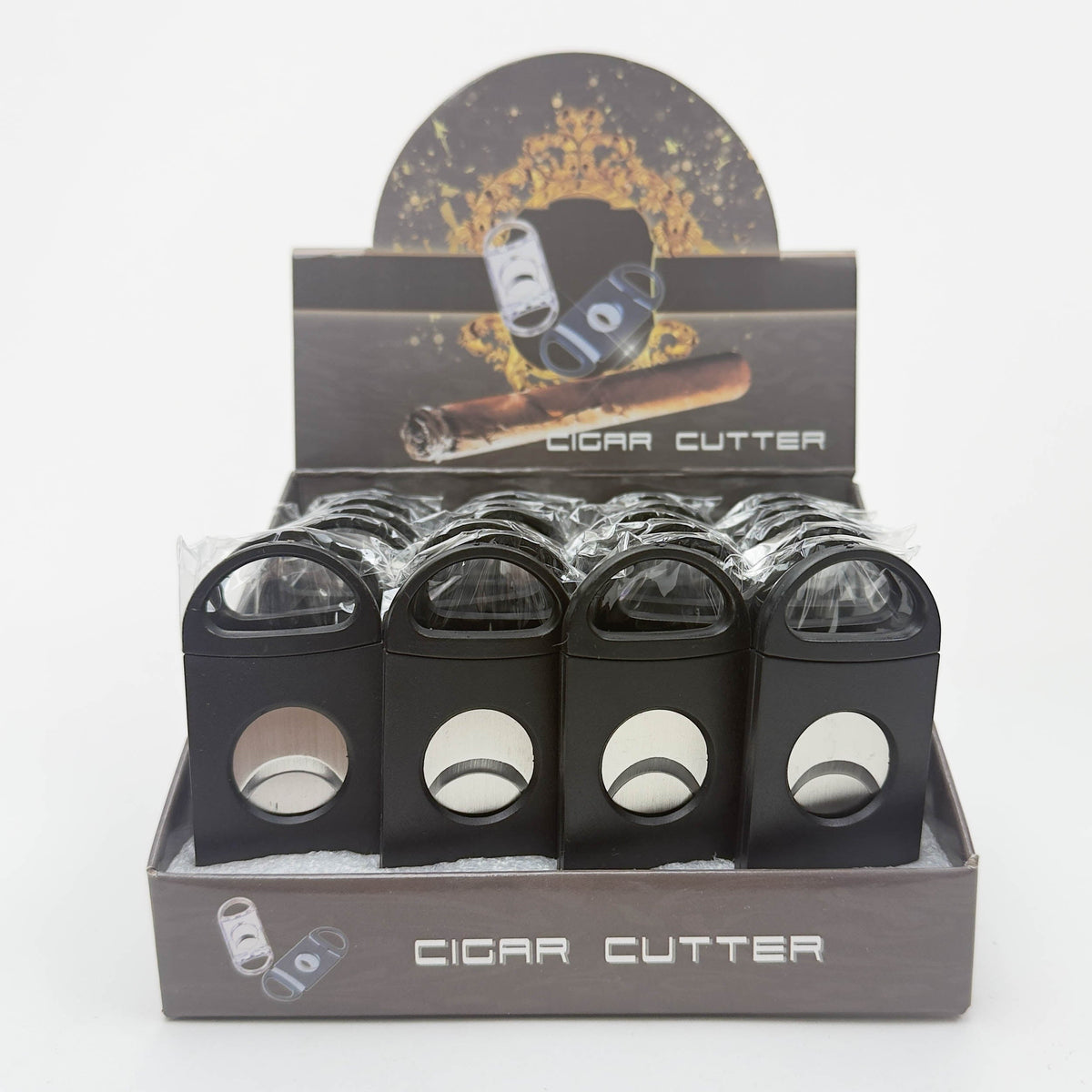 Cigrate Cutter Plastic Round Cigar Cutter – 24CT Display | Model 565 – JJ Trading Inc.