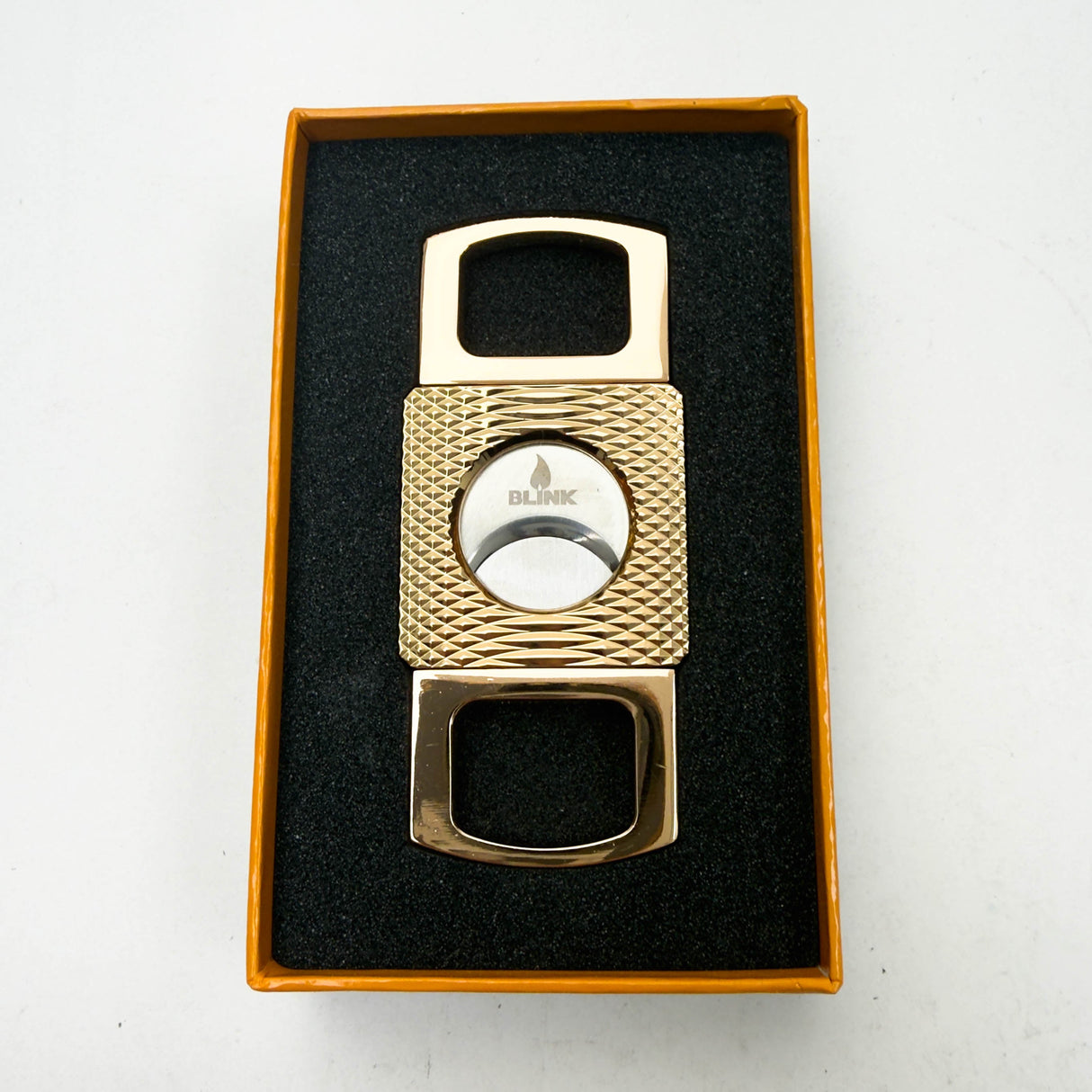 BLINK | Luxury Cigar Cutter – Gift Box Cutter LEHIGH WHOLESALE GOLD WAVES (753)